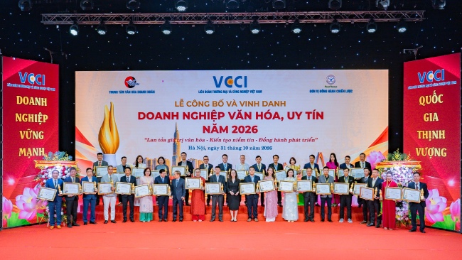 3 thành viên VST được vinh danh Doanh nghiệp Văn hóa, Uy tín năm 2026