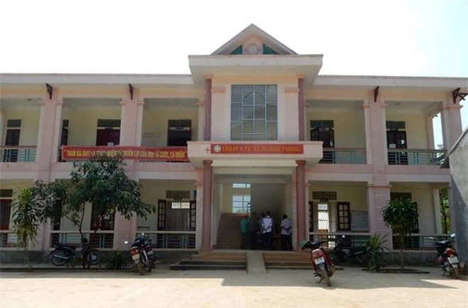 Trạm y tế xã Quang Phong, nơi cháu Trường tử vong sau khi tiêm vắc-xin.