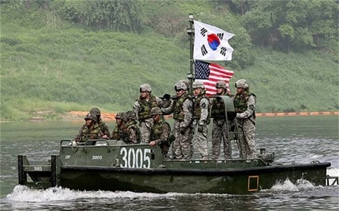 Lính  Mỹ và Hàn Quốc tập trận chung