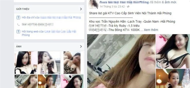 Một trang fanpage môi giới mại dâm online trong chuyên án được CA TP Hải Phòng triệt phá - Ảnh: Soha/ Trí thức trẻ.