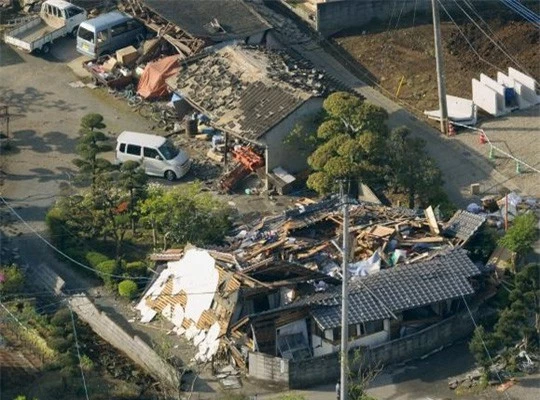 Vụ động đất ở Nhật Bản xảy ra lúc 21 giờ 30 phút tối 14/4. Ảnh: RT