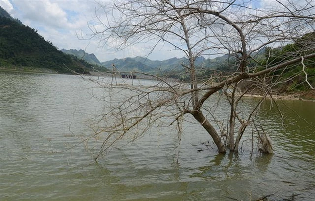 Hồ thuỷ điện Cốc Ly (huyện Bắc Hà) nơi có 3 cháu nhỏ bị đuối nước ngày 27/6. Ảnh: Dân trí
