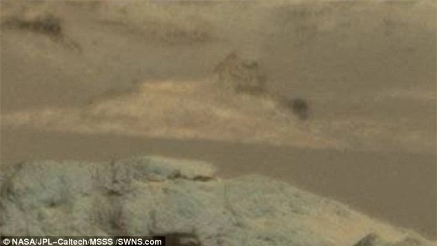 Bức ảnh tượng nhân sư trên sao Hỏa do nhà thiên văn Joe White phát hiện ra.