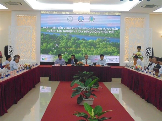 Quang cảnh Hội thảo “Phát triển bền vững kinh tế rừng gắn với tái cơ cấu nghành lâm nghiệp và xây dựng nông thôn mới” 
