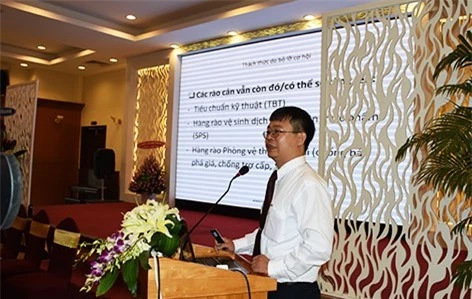 ông Trần Ngọc Liêm - Phó Giám đốc VCCI Hồ Chí Minh báo cáo tham luận