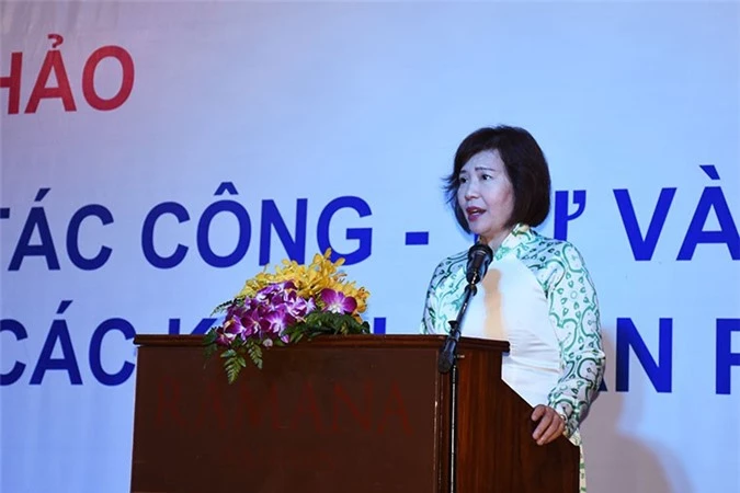 Thứ trưởng Bộ Công Thương Hồ Thị Kim Thoa phát biểu tại Hội thảo