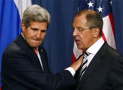 Ngoại trưởng Mỹ John Kerry và người đồng cấp Nga Sergei Lavrov trong cuộc gặp về vấn đề Syria năm 2013.