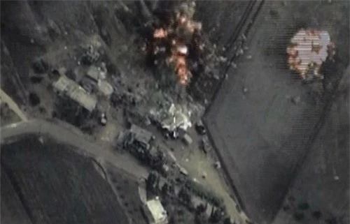 Một vụ không kích của Không quân Nga vào căn cứ chỉ huy IS tại Syria.