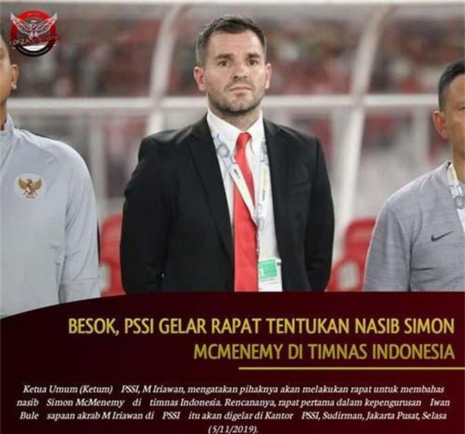 Đã rõ thời điểm ĐT Indonesia chia tay HLV Simon McMenemy