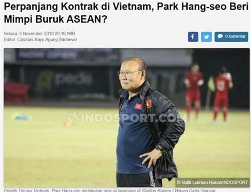 Báo Indonesia: 'Thầy Park giống như cơn ác mộng với các đội bóng ở Đông Nam Á'
