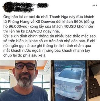 Phạt nặng taxi ''chặt chém'' giá cước 10 lần với khách Tây