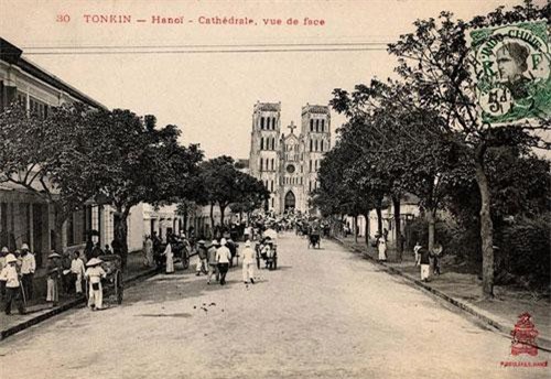 Ảnh cực hiếm về nhà thờ Lớn Hà Nội 100 năm trước