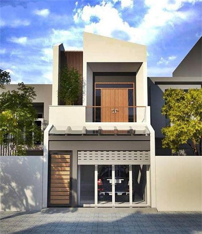 Mẫu nhà phố 2 tầng tuyệt đẹp cho khu đất mặt tiền hẹp