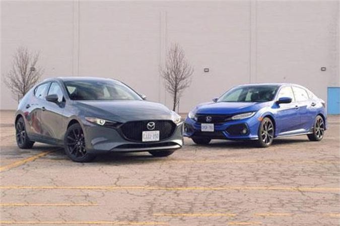 So sánh Mazda 3 2020 với đối thủ Honda Civic RS