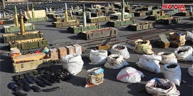 'Soi' kho vũ khí số lượng lớn quân đội Syria vừa phát hiện ở phía nam