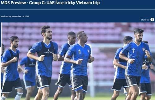 AFC: 'UAE đối mặt với rất nhiều khó khăn khi đấu Việt Nam'