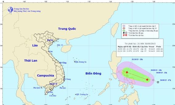 Áp thấp nhiệt đới xuất hiện trên Biển Đông, miền bắc ảnh hưởng không khí lạnh