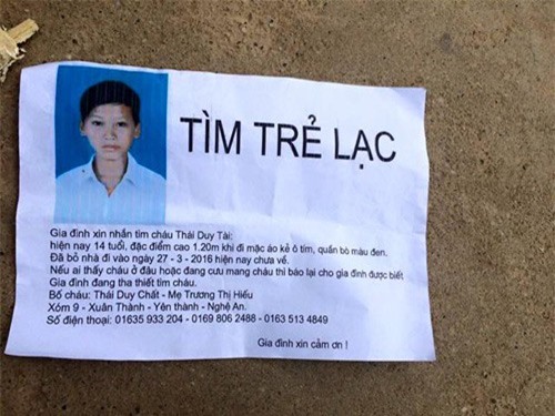 Nghệ An: Cha mòn mỏi tìm con trai mất tích 18 ngày