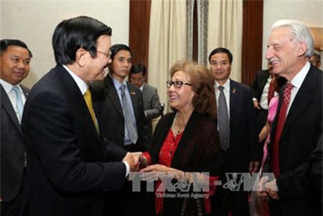 Chủ tịch nước Trương Tấn Sang gặp mặt bà con Việt kiều tại Hoa Kỳ