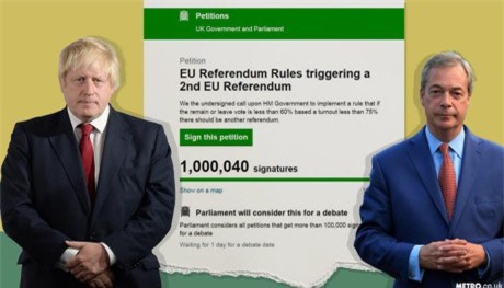 Hậu Brexit: Người Anh tuyệt vọng muốn trưng cầu dân ý lần 2