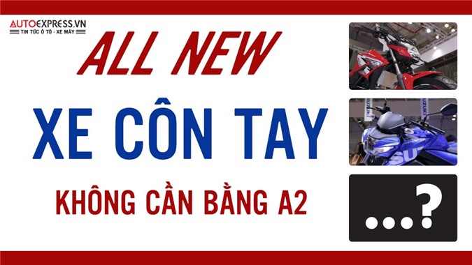 Những mẫu xe côn tay đời 2017 không cần bằng A2 vừa ra mắt Việt Nam