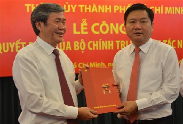 Ông Đinh La Thăng nhận quyết định làm Bí thư Thành Ủy TP. HCM