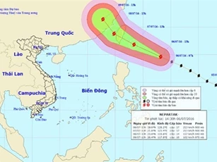 Tin mới nhất: Siêu bão Nepartak giật trên cấp 17 ở biển Đông