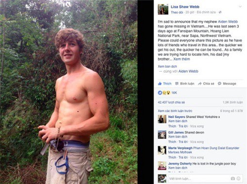 Xác định được vị trí du khách người Anh mất tích tại Sa Pa 