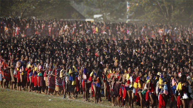 Trinh nữ với thử thách múa sậy trong lễ hội tuyển vợ vua