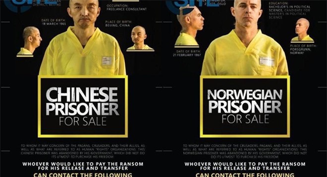 Con tin Na Uy và Trung Quốc bị IS rao bán trên mạng