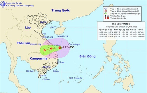 Tin tức cơn bão số 3: Gió giật cấp 7 tại Đà Nẵng
