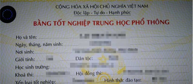 Choáng với "công nghệ" làm giả bằng tốt nghiệp THPT trong 10 phút