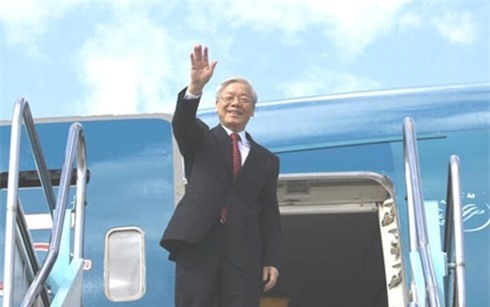 Tổng Bí thư Nguyễn Phú Trọng lên đường thăm chính thức Nhật Bản