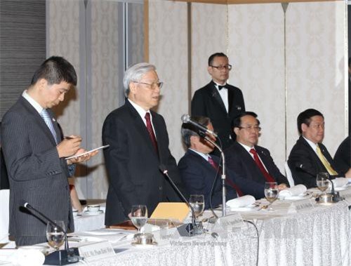 Tổng Bí thư làm việc với các doanh nghiệp Nhật Bản