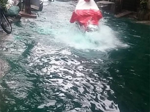 Nguyên nhân nước xanh bất ngờ sau mưa lớn: Do 2 bao thuốc nhuộm?