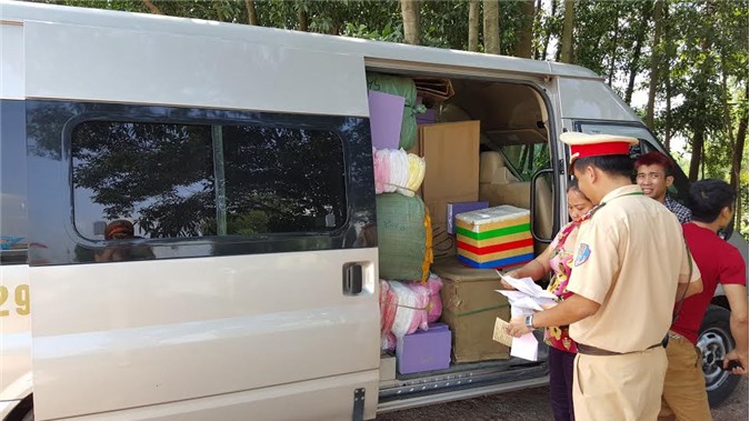 CSGT tỉnh Bắc Giang: Bắt số lượng lớn hàng hóa không có hóa đơn