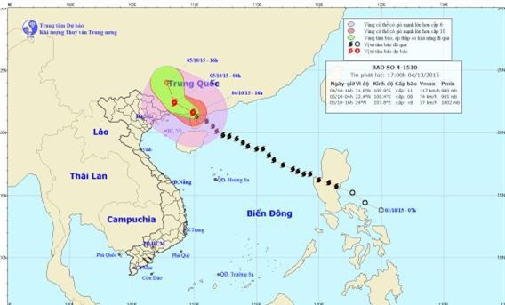 Tin mới nhất về bão MUJIGAE: Có khả năng đổi hướng di chuyển