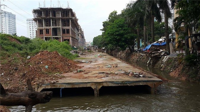 Hà Nội: Dự án cống hóa mương Cổ Nhuế giậm chân tại chỗ