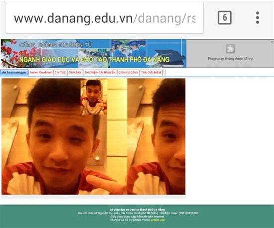 Website của Sở Giáo dục và Đào tạo Đà Nẵng bị hacker tấn công 