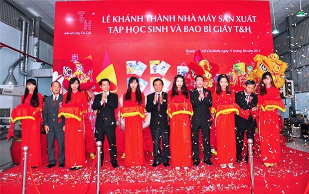 Công ty T&H khánh thành nhà máy tập học sinh và bao bì giấy