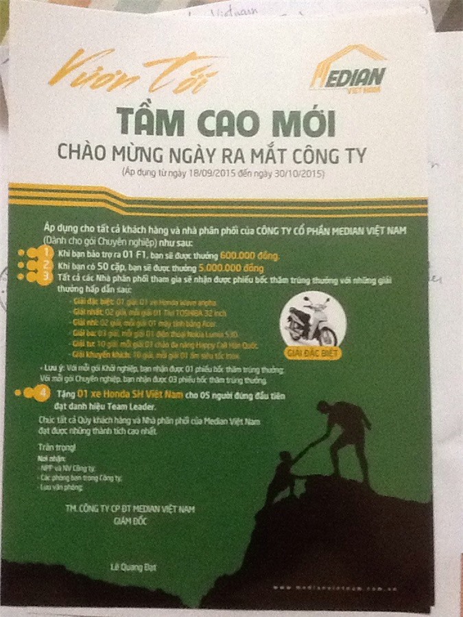 Công ty CP Median Việt Nam kinh doanh đa cấp không phép?