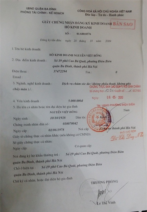 Hà Nội: Thanh tra Sở  Y tế kiểm tra “đột xuất” phòng khám chăm sóc da mặt