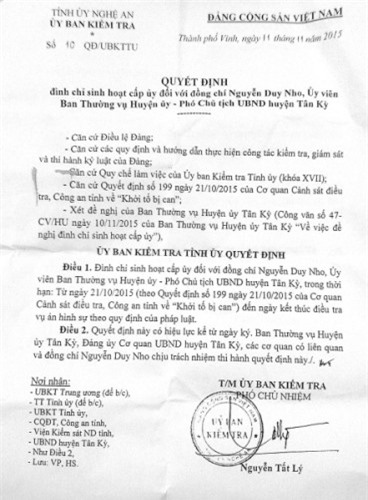 Nghệ An: Đình chỉ công tác Phó chủ tịch huyện vì hành vi đánh bạc