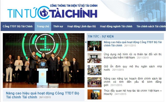 Ra mắt giao diện mới Cổng thông tin điện tử Bộ Tài chính