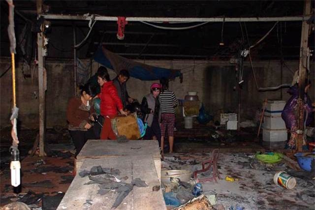 Cháy chợ Suối Khoáng, Quảng Ninh thiêu rụi nhiều ki ốt