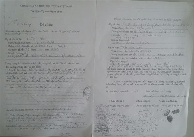 Bí ẩn bản di chúc được lập trong lúc bệnh nhân đang thở khí quản