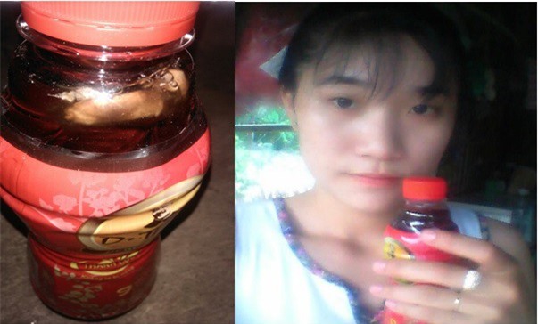Chai nước trà thảo mộc Dr Thanh có chứa “dị vật” dài gần 3cm?