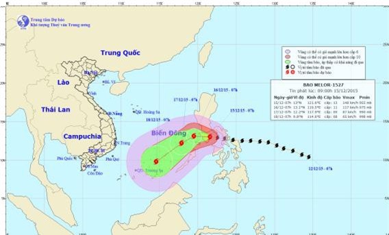 Nhiều Bộ, ngành lên phương án phòng chống bão Melor