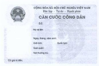 Thẻ Căn cước công dân được chính thức cấp từ ngày 1/1/2016