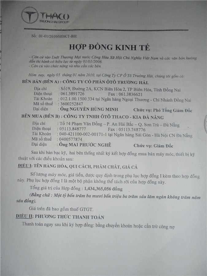  Kỳ 1: Miếng bánh vẽ và ý đồ thâu tóm Công ty từ ngày đầu hợp tác của Trường Hải?